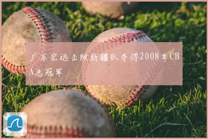 广东宏远击败新疆队夺得2008年CBA总冠军
