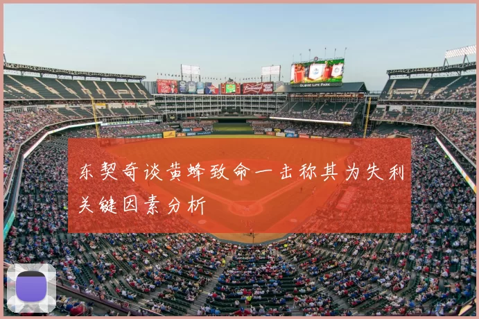 东契奇谈黄蜂致命一击称其为失利关键因素分析